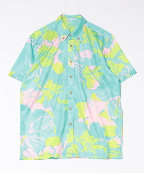 Maunaloa(マウナロア)の「【Maunaloa】Ocean Blue Bird プアアロアロMEN'Sシャツ(シャツ/ブラウス・メンズ・ピンク/ライトブルー/ブルー/フューシャピンク/ライム・L/M)」の1枚目の写真