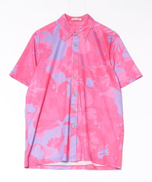Maunaloa(マウナロア)の「【Maunaloa】Ocean Blue Bird プアアロアロMEN'Sシャツ(シャツ/ブラウス・メンズ・ピンク/ライトブルー/ブルー/フューシャピンク/ライム・L/M)」の5枚目の写真