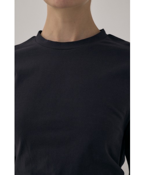 M_(エムアンダーバー)の「オーガニックコットン使用の少しハリのあるTシャツ生地 背中で帯を結わえるデザインの長袖Tシャツ(Tシャツ/カットソー・レディース・アイボリー/ブラック/ライトピンク・FREE)」の11枚目の写真