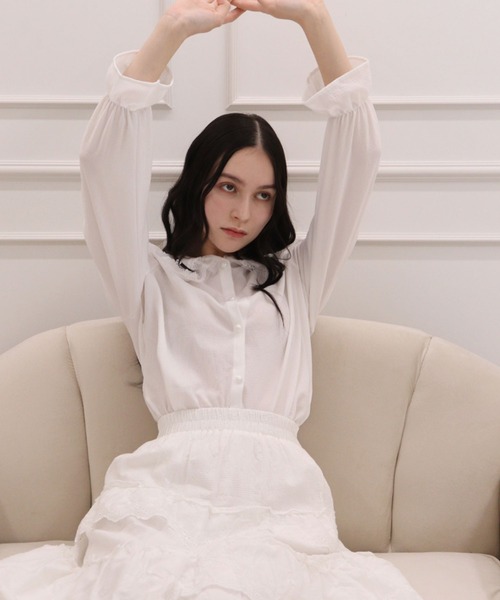 titty＆Co. PETIT（ティティアンドコープティ）の「刺繍レースティアードスカート（スカート・レディース・ホワイト/ブラック・FREE）」の7枚目の写真