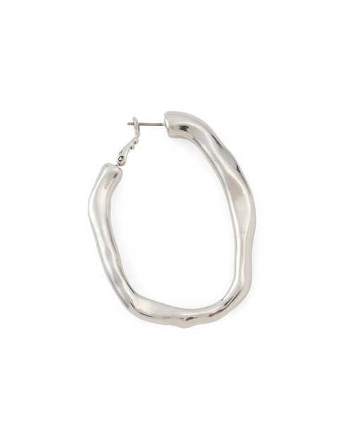 VIS（ビス）の「オーバルメタルフープピアス（ピアス（両耳用）・レディース・ゴールド/シルバー・FREE）」の8枚目の写真