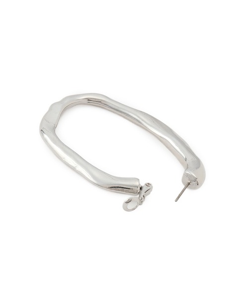 VIS（ビス）の「オーバルメタルフープピアス（ピアス（両耳用）・レディース・ゴールド/シルバー・FREE）」の10枚目の写真