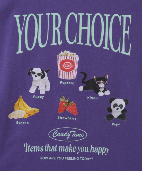 Candy Stripper（キャンディストリッパー）の「YOUR CHOICE Tシャツ（Tシャツ/カットソー・レディース・オフホワイト/ブラック/パープル・3/2/1）」の9枚目の写真