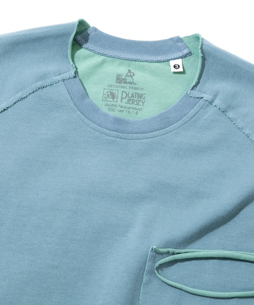go slow caravan(ゴースローキャラバン)の「Wフェイス天竺 カットオフ PKT TEE(Tシャツ/カットソー・メンズ・ブラック/ホワイト/ブルー・X-LARGE/LARGE/MEDIUM)」の5枚目の写真