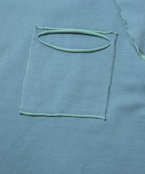 go slow caravan(ゴースローキャラバン)の「Wフェイス天竺 カットオフ PKT TEE(Tシャツ/カットソー・メンズ・ブラック/ホワイト/ブルー・X-LARGE/LARGE/MEDIUM)」の6枚目の写真