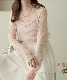 花柄レーストップス/WEB/EC限定商品