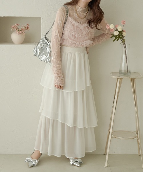 Ambre Neige(アンブルネージュ)の「花柄レーストップス/WEB/EC限定商品(シャツ/ブラウス・レディース・ダークブラウン/アイボリー/ブラック・FREE)」の22枚目の写真