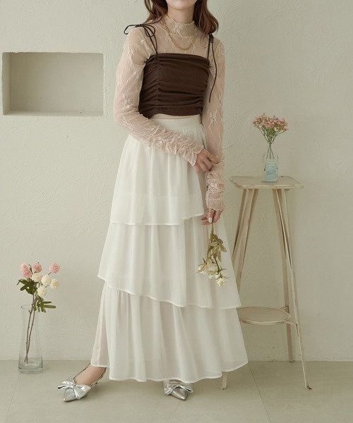 Ambre Neige(アンブルネージュ)の「花柄レーストップス/WEB/EC限定商品(シャツ/ブラウス・レディース・ダークブラウン/アイボリー/ブラック・FREE)」の18枚目の写真