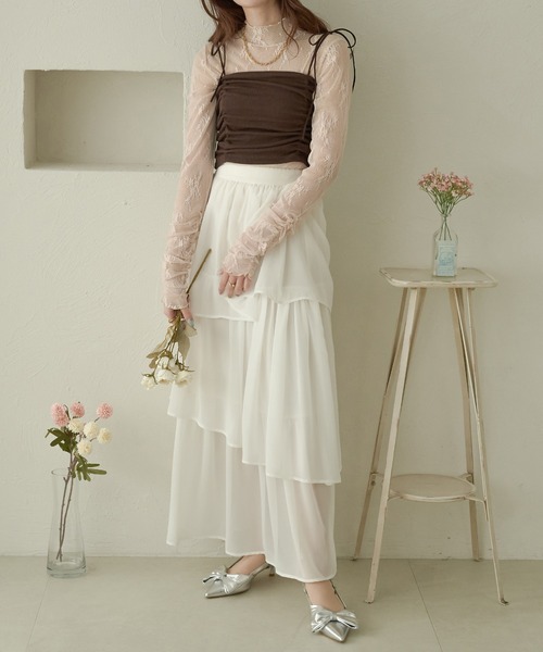 Ambre Neige(アンブルネージュ)の「花柄レーストップス/WEB/EC限定商品(シャツ/ブラウス・レディース・ダークブラウン/アイボリー/ブラック・FREE)」の17枚目の写真