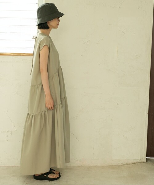 coen(コーエン)の「【WEB限定】シアサッカーティアードワンピース(ワンピース・レディース・オリーブ/ターコイズブルー/ダークグレー・M/L)」の22枚目の写真