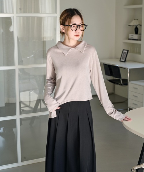 UNE MANSION（ユヌマンション）の「【ベルトSET】プリーツロングスカート（スカート・レディース・グレー/ブラック/ベージュ・LARGE/MEDIUM/SMALL）」の6枚目の写真