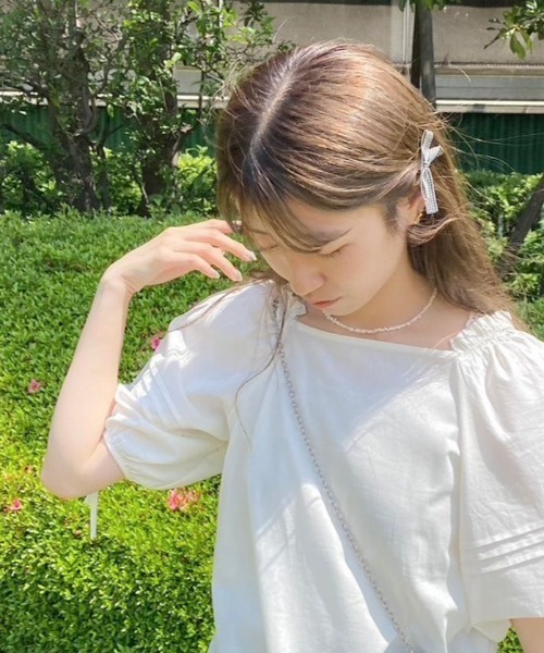 flower（フラワー）の「プチギンガムリボンクリップ（バレッタ/ヘアクリップ・レディース・ブラック・FREE）」の17枚目の写真