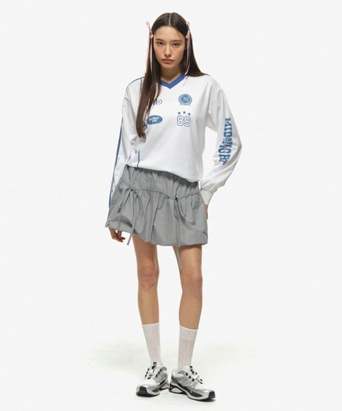 Midnight Move(ミッドナイトムーブ)の「Midnight Move/SOCCER プルオーバー 2115041(Tシャツ/カットソー・レディース・ピンク/ホワイト/グレー・FREE)」の5枚目の写真