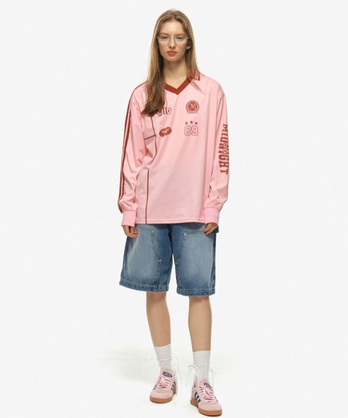 Midnight Move(ミッドナイトムーブ)の「Midnight Move/SOCCER プルオーバー 2115041(Tシャツ/カットソー・レディース・ピンク/ホワイト/グレー・FREE)」の13枚目の写真