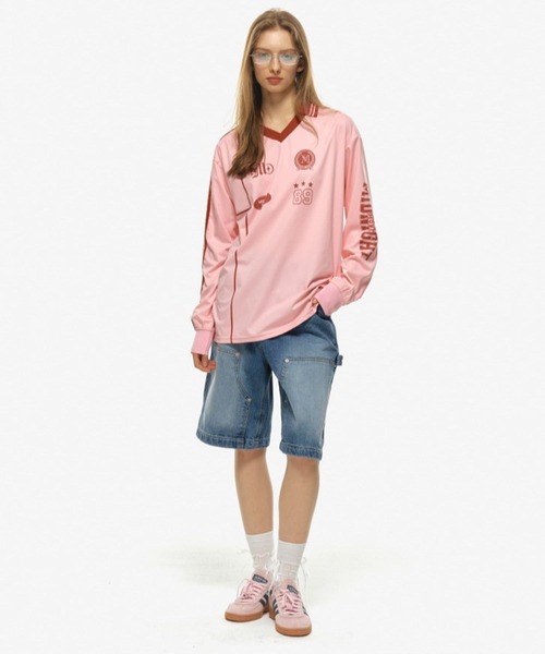 Midnight Move(ミッドナイトムーブ)の「Midnight Move/SOCCER プルオーバー 2115041(Tシャツ/カットソー・レディース・ピンク/ホワイト/グレー・FREE)」の14枚目の写真