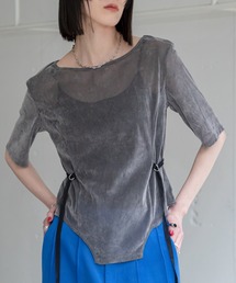 マットシアーサイドカットトップス