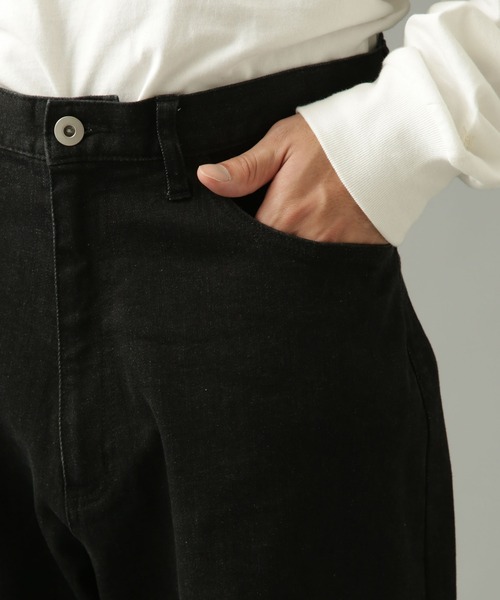 Apo(s)ture(アポスチャー)の「LUCAS-001/デニムワイドパンツ(デニムパンツ・メンズ・ブラック/ネイビー・XS/S/M/L/XL)」の7枚目の写真