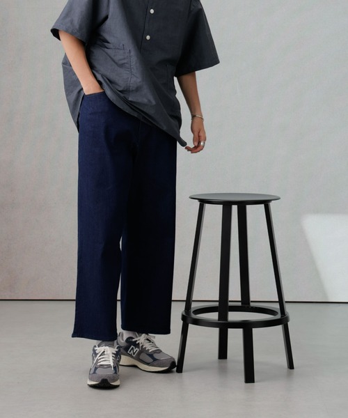 Apo(s)ture(アポスチャー)の「LUCAS-001/デニムワイドパンツ(デニムパンツ・メンズ・ブラック/ネイビー・XS/S/M/L/XL)」の12枚目の写真