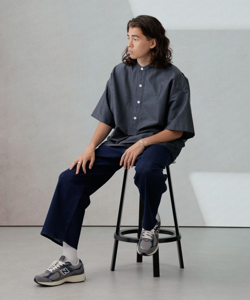 Apo(s)ture(アポスチャー)の「LUCAS-001/デニムワイドパンツ(デニムパンツ・メンズ・ブラック/ネイビー・XS/S/M/L/XL)」の13枚目の写真