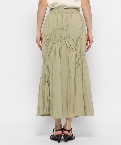 mysty woman（ミスティウーマン）の「ランダムシャーリングスカート 118547（スカート・レディース・チャコールグレー/カーキ/アイボリー・FREE）」の10枚目の写真