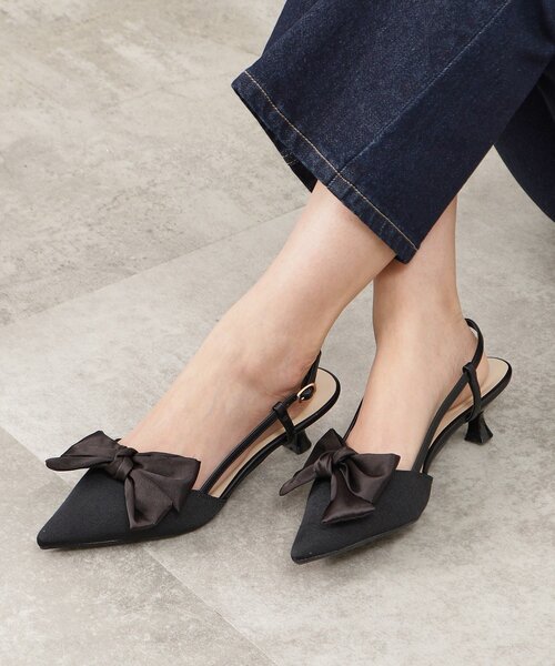 OPAQUE.CLIP（オペークドットクリップ）の「◆【大草直子さんコラボ】2WAYリボン付パンプス（パンプス・レディース・ピンク系/ブラック・03/02/01）」の14枚目の写真