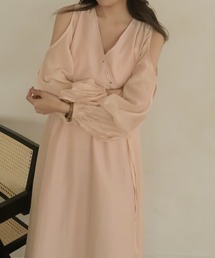 mideal | relaxy cachecoeur onepiece / リラクシーカシュクールワンピース(ワンピース)