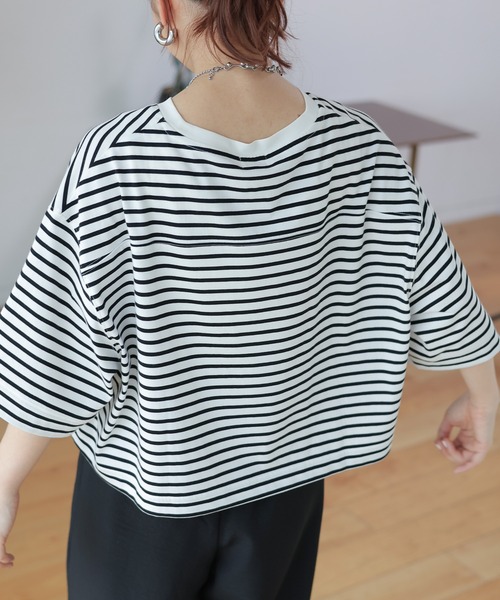 セール】【3つの機能付き】ワイドクロップドT 987481（Tシャツ