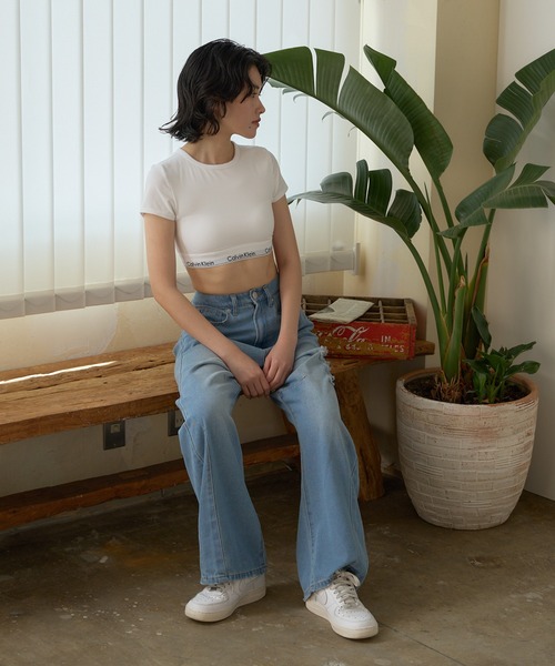 セール】Calvin Klein/カルバンクライン T-SHIRT BRALETTE Tシャツブラ