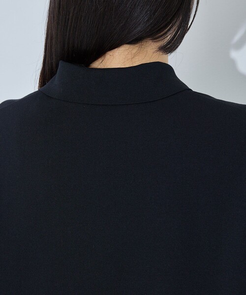 WRAPINKNOT(ラッピンノット)の「【WRAPINKNOT(ラッピンノット)】《STUDIOUS別注》FRONT ZIP SHORT SHIRT(Tシャツ/カットソー・レディース・ブラック/アイボリー・FREE)」の14枚目の写真
