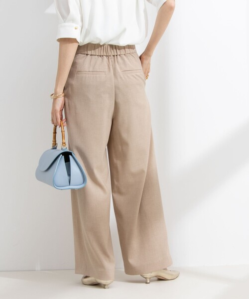 NOLLEY’S（ノーリーズ）の「《セットアップ対応》ウォッシャブル麻調ワイドパンツ（その他パンツ・レディース・ネイビー/ベージュ/オフホワイト・34/36/38）」の16枚目の写真