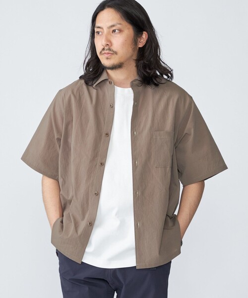 SHIPS(シップス)の「SHIPS:〈吸水速乾〉Micro Dot Air(R) レギュラーカラー ショートスリーブ シャツ(シャツ/ブラウス・メンズ・チャコールグレー/ブラック/カーキ・SMALL/MEDIUM/LARGE/X-LARGE)」の7枚目の写真