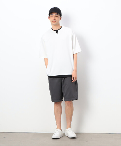 COMME CA ISM（コムサイズム）の「ポリエステルツイル ソフトピーチ ショートパンツ（その他パンツ・メンズ・チャコール/ブラック/カーキ/ブルー・MEDIUM/LARGE）」の7枚目の写真