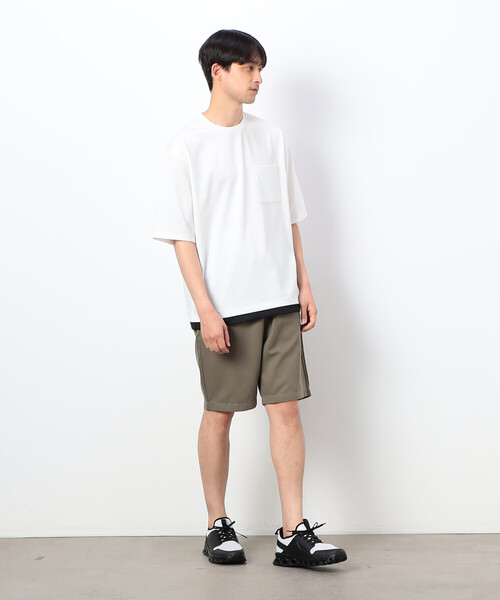 COMME CA ISM（コムサイズム）の「ポリエステルツイル ソフトピーチ ショートパンツ（その他パンツ・メンズ・チャコール/ブラック/カーキ/ブルー・MEDIUM/LARGE）」の8枚目の写真