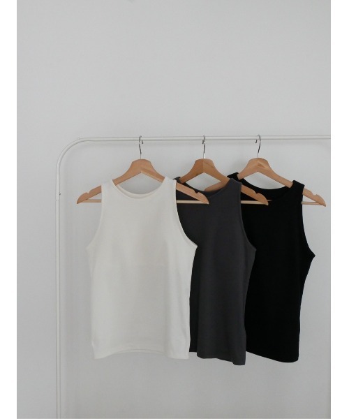 TRUNC(トランクエイティーエイト)の「Rib American Sleeve Tank Top(タンクトップ・レディース・グレー/ブラック/アイボリー・FREE)」の18枚目の写真