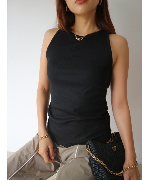 TRUNC(トランクエイティーエイト)の「Rib American Sleeve Tank Top(タンクトップ・レディース・グレー/ブラック/アイボリー・FREE)」の21枚目の写真