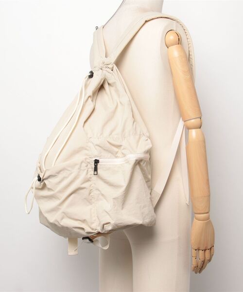巾着リュック（A4サイズ)　キルティング生地×オレンジ　ハンドメイド キルティング大容量リュックサック | Bagoodtimeshop