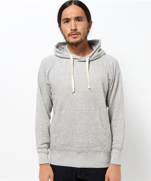 SEVENDAYS=SUNDAY（セブンデイズサンデイ）の「トンプキン裏毛　長袖ラグランプルパーカー（Tシャツ/カットソー・メンズ・杢グレー/オフホワイト/ネイビー・MEDIUM/LARGE/SMALL）」の4枚目の写真