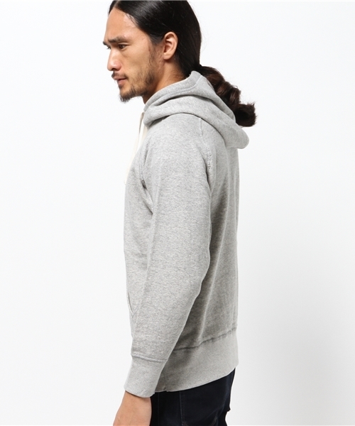 SEVENDAYS=SUNDAY（セブンデイズサンデイ）の「トンプキン裏毛　長袖ラグランプルパーカー（Tシャツ/カットソー・メンズ・杢グレー/オフホワイト/ネイビー・MEDIUM/LARGE/SMALL）」の5枚目の写真