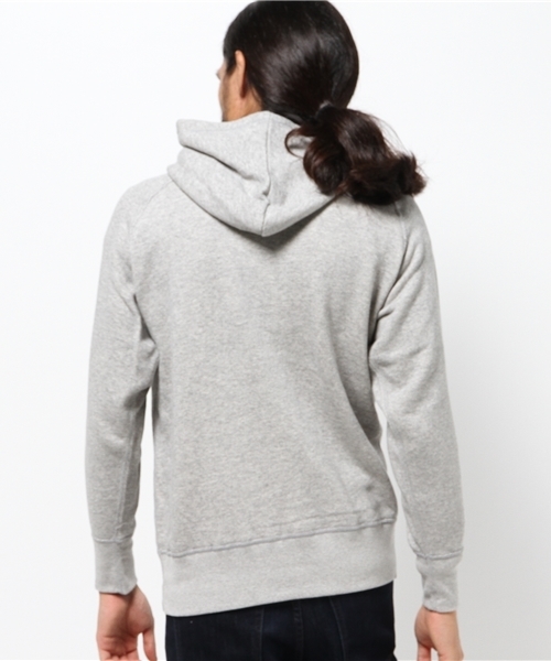 SEVENDAYS=SUNDAY（セブンデイズサンデイ）の「トンプキン裏毛　長袖ラグランプルパーカー（Tシャツ/カットソー・メンズ・杢グレー/オフホワイト/ネイビー・MEDIUM/LARGE/SMALL）」の6枚目の写真