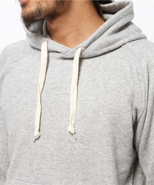 SEVENDAYS=SUNDAY（セブンデイズサンデイ）の「トンプキン裏毛　長袖ラグランプルパーカー（Tシャツ/カットソー・メンズ・杢グレー/オフホワイト/ネイビー・MEDIUM/LARGE/SMALL）」の7枚目の写真