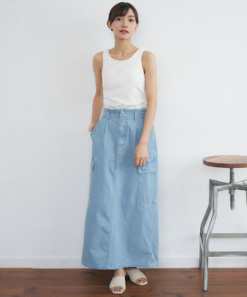 RETRO GIRL（レトロガール）の「アシメデザインタンク（タンクトップ・レディース・レッド/ブラウン/オフホワイト/ブラック・FREE）」の5枚目の写真