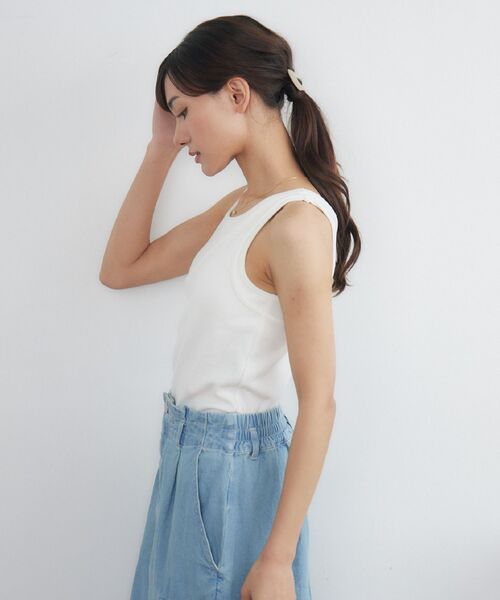 RETRO GIRL（レトロガール）の「アシメデザインタンク（タンクトップ・レディース・レッド/ブラウン/オフホワイト/ブラック・FREE）」の11枚目の写真