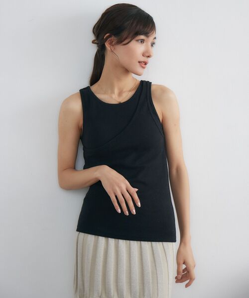 RETRO GIRL（レトロガール）の「アシメデザインタンク（タンクトップ・レディース・レッド/ブラウン/オフホワイト/ブラック・FREE）」の17枚目の写真