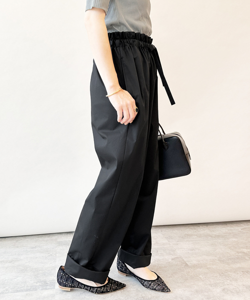 VERMEIL par iena(ヴェルメイユパーイエナ)の「コットンポリエステルドロストパンツ(その他パンツ・レディース・ベージュ/ブラック・38/36)」の5枚目の写真