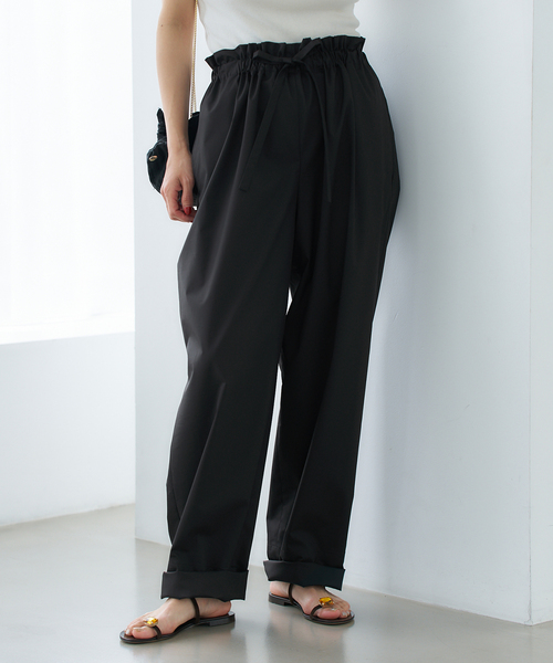 VERMEIL par iena(ヴェルメイユパーイエナ)の「コットンポリエステルドロストパンツ(その他パンツ・レディース・ベージュ/ブラック・38/36)」の9枚目の写真