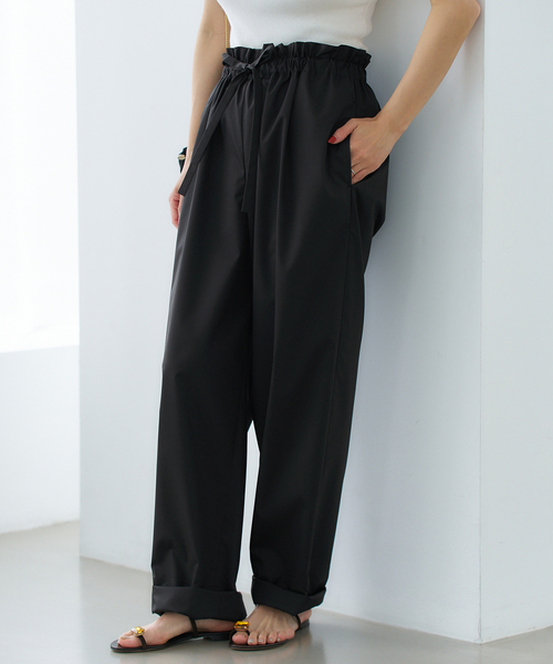VERMEIL par iena(ヴェルメイユパーイエナ)の「コットンポリエステルドロストパンツ(その他パンツ・レディース・ベージュ/ブラック・38/36)」の10枚目の写真