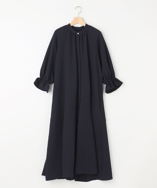 組曲(クミキョク)の「【WEB限定】クレープストレッチ シャツワンピース(ワンピース・レディース・ブルー系/ネイビー系・F)」の11枚目の写真