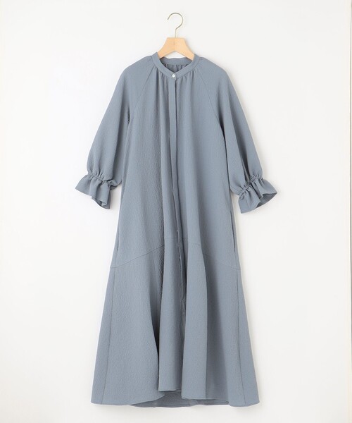 組曲(クミキョク)の「【WEB限定】クレープストレッチ シャツワンピース(ワンピース・レディース・ブルー系/ネイビー系・F)」の20枚目の写真