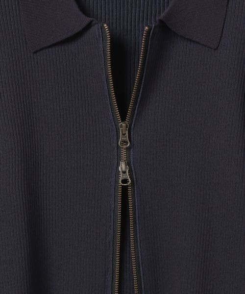 ジーナシスのカーディガン JEANASIS（ジーナシス）の「バイカラーリブZIPカーディガンSS/130146