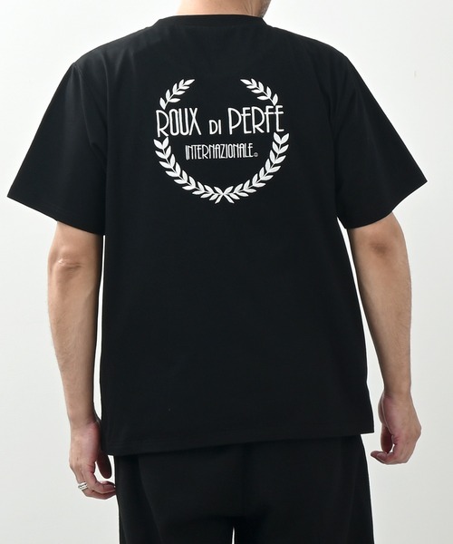 セール】[ROUXDI PERFE ルゥディパフィー]リーフロゴ刺繍Tシャツ